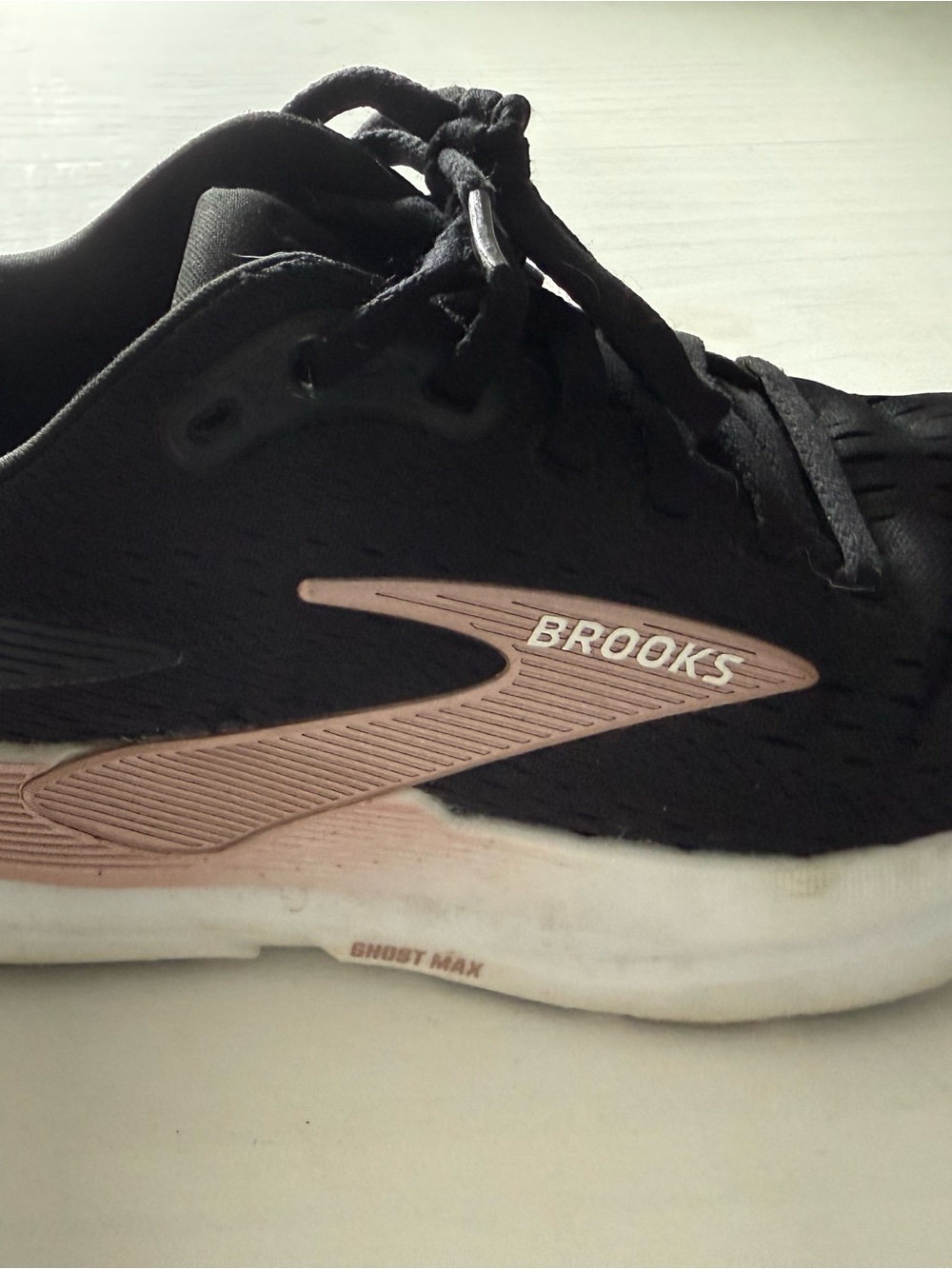 Brooks Black Sneakers with Pink Accent